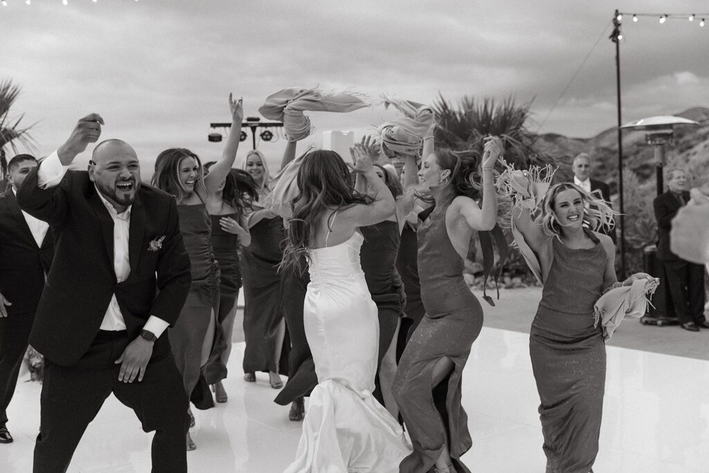 Wedding Reception Dancing at Hummingbird Nest Ranch Wedding Photographed by Nicole Kirshner 