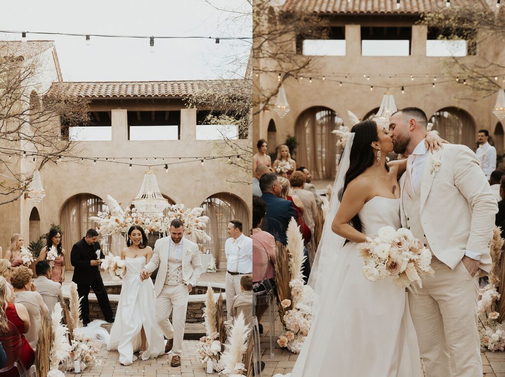 Boho Wedding Ceremony at Serra Plaza in San Juan Capistrano Nicole Kirshner