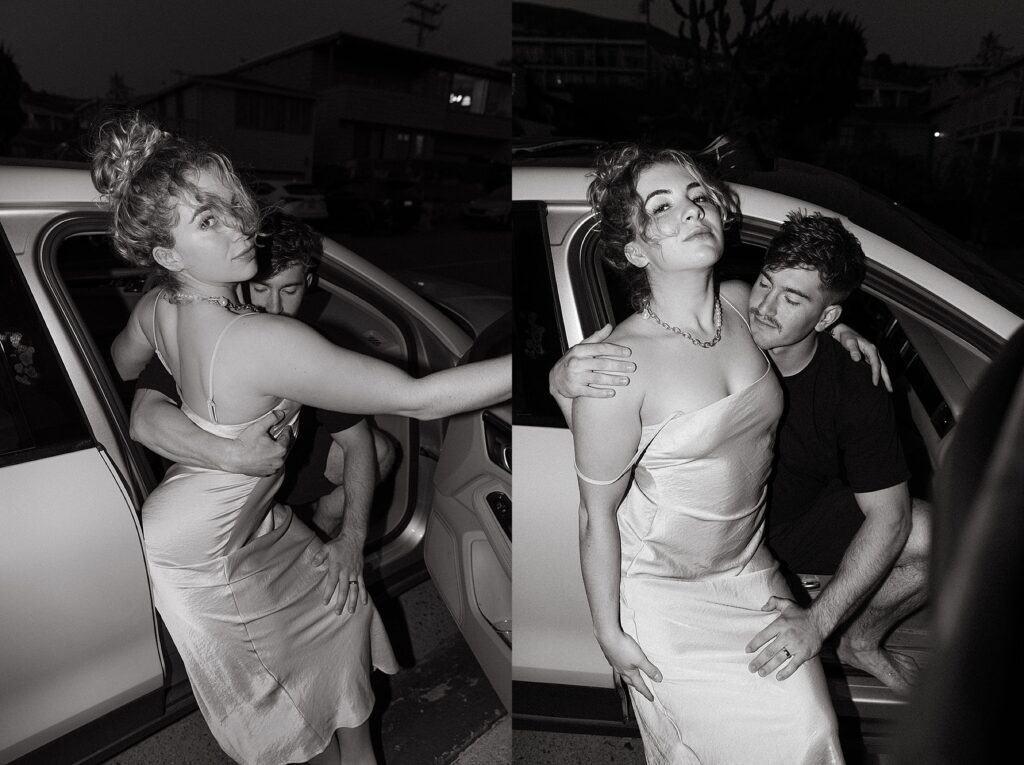 Sexy couples photos in car photographed by Nicole Kirshner 