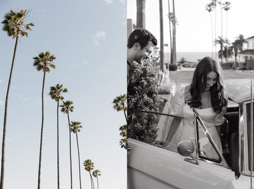 Orange County Couples Photos with Convertible Car Photographed by Nicole Kirshner