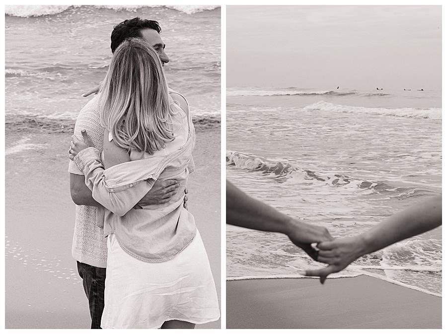 Candid engagement photo in Huntington Beach newport beach